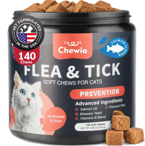 Lokia™ Salmon-Shield: Flea & Tick Defense | Protección Natural con Sabor a Salmón (135 Soft Chews)