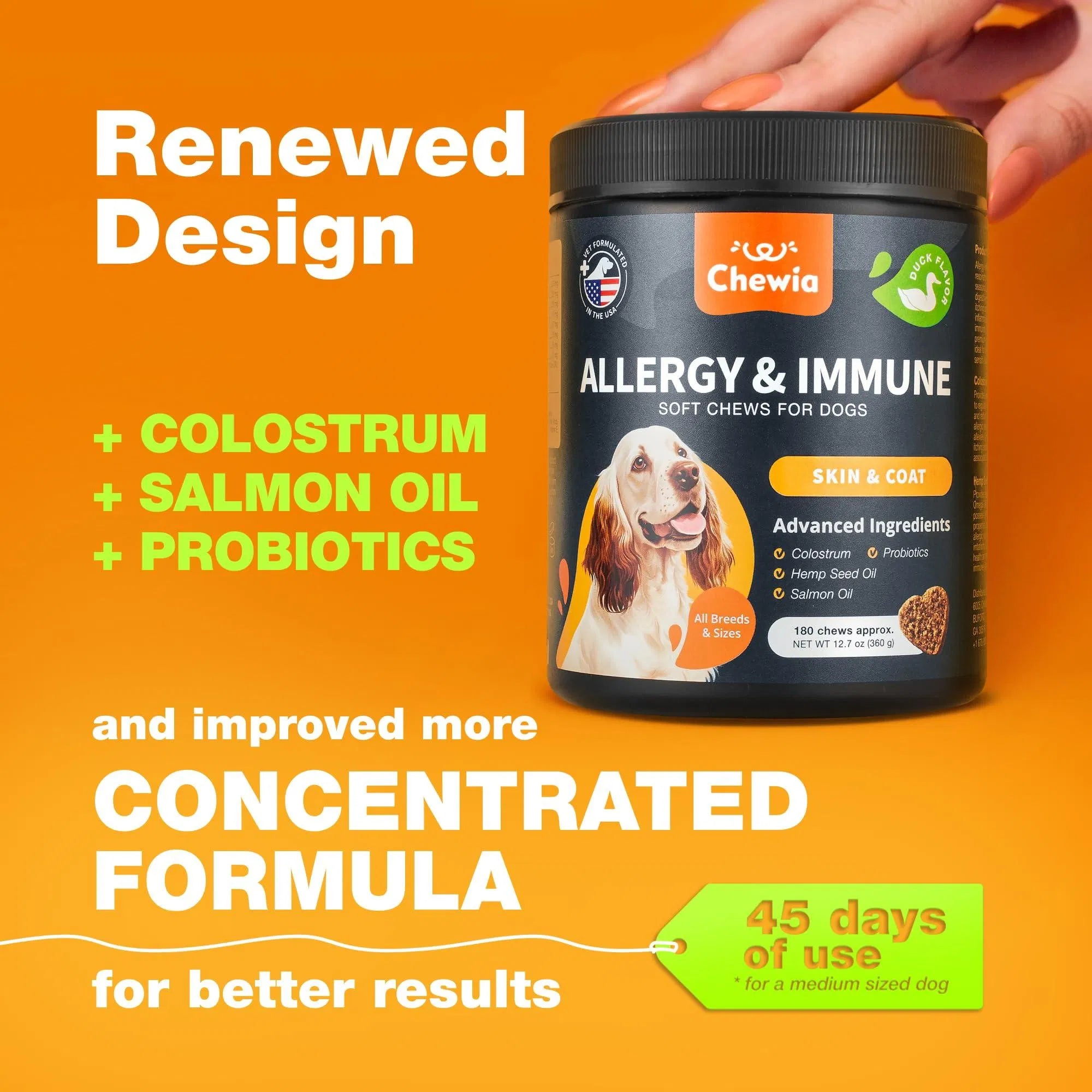 Lokia™ Itch-Free Advanced: Allergy & Hot Spot Support | Alivio Inmunitario con Aceite de Salmón y Cáñamo (Soft Chews)