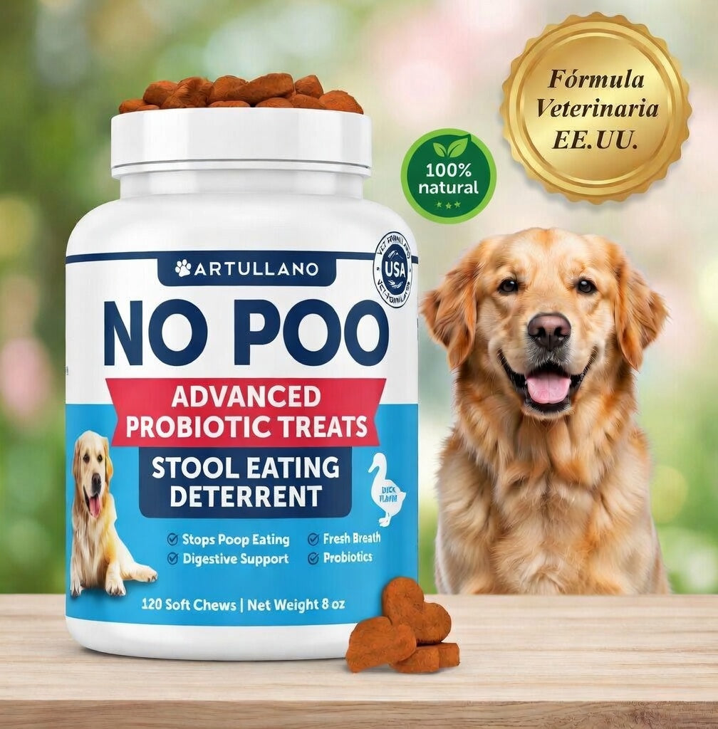 Lokia™ Bye-Bye Poop: No-Poo Bites para Perros | Deterrente de Coprofagia y Salud Digestiva (120 Soft Chews)