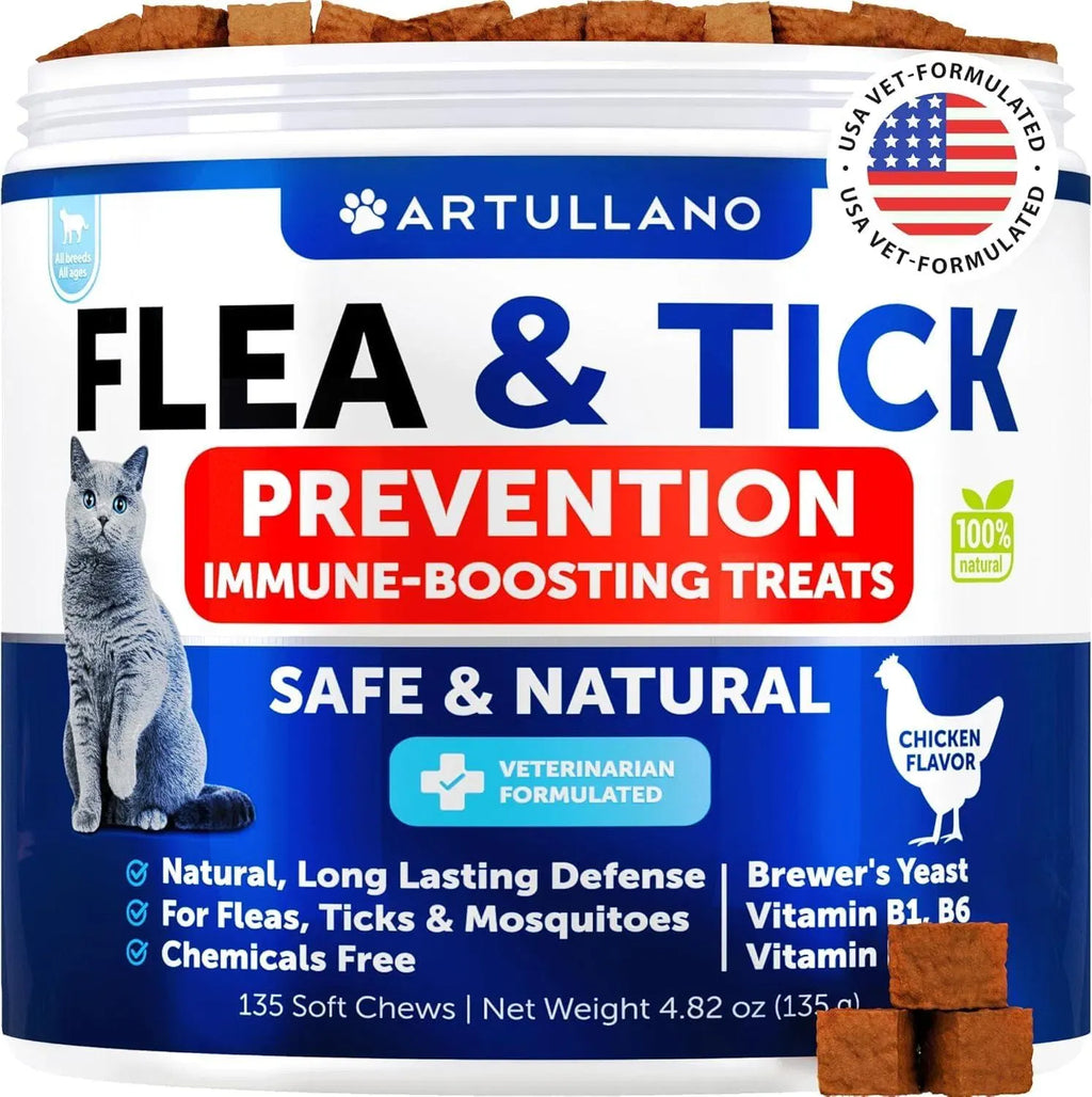 Lokia™ Cat-Shield: Prevención Natural de Pulgas y Garrapatas para Gatos | Con Vitaminas B1, B6 y B12 (135 Soft Chews)