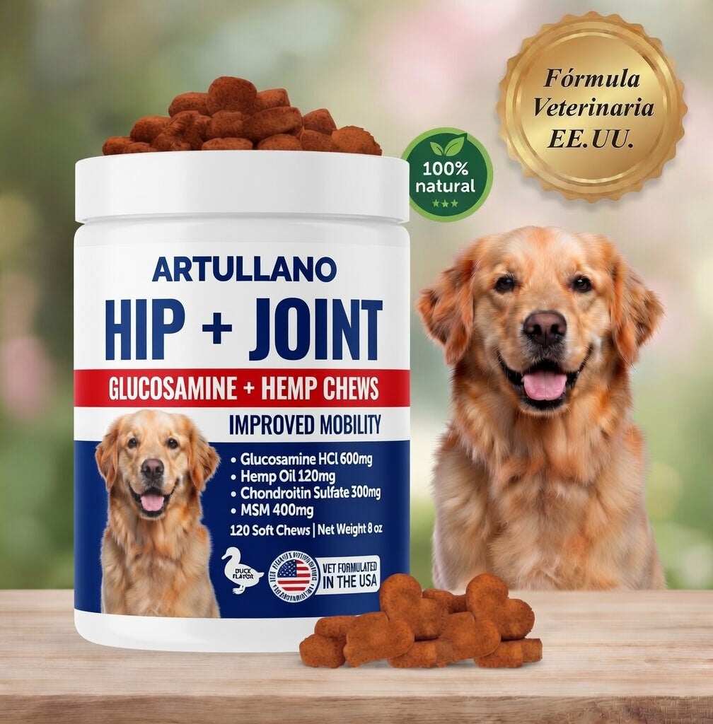 Lokia™ Flex-Move + Plus: Glucosamine & Hemp Oil | Soporte Articular Avanzado y Alivio de Rigidez (120 Soft Chews)