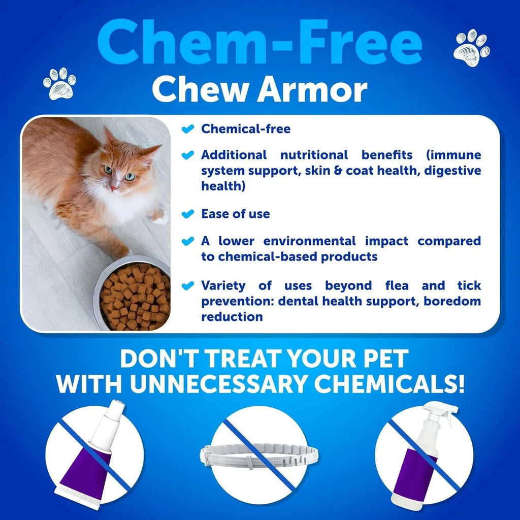 Lokia™ Cat-Shield: Prevención Natural de Pulgas y Garrapatas para Gatos | Con Vitaminas B1, B6 y B12 (135 Soft Chews)