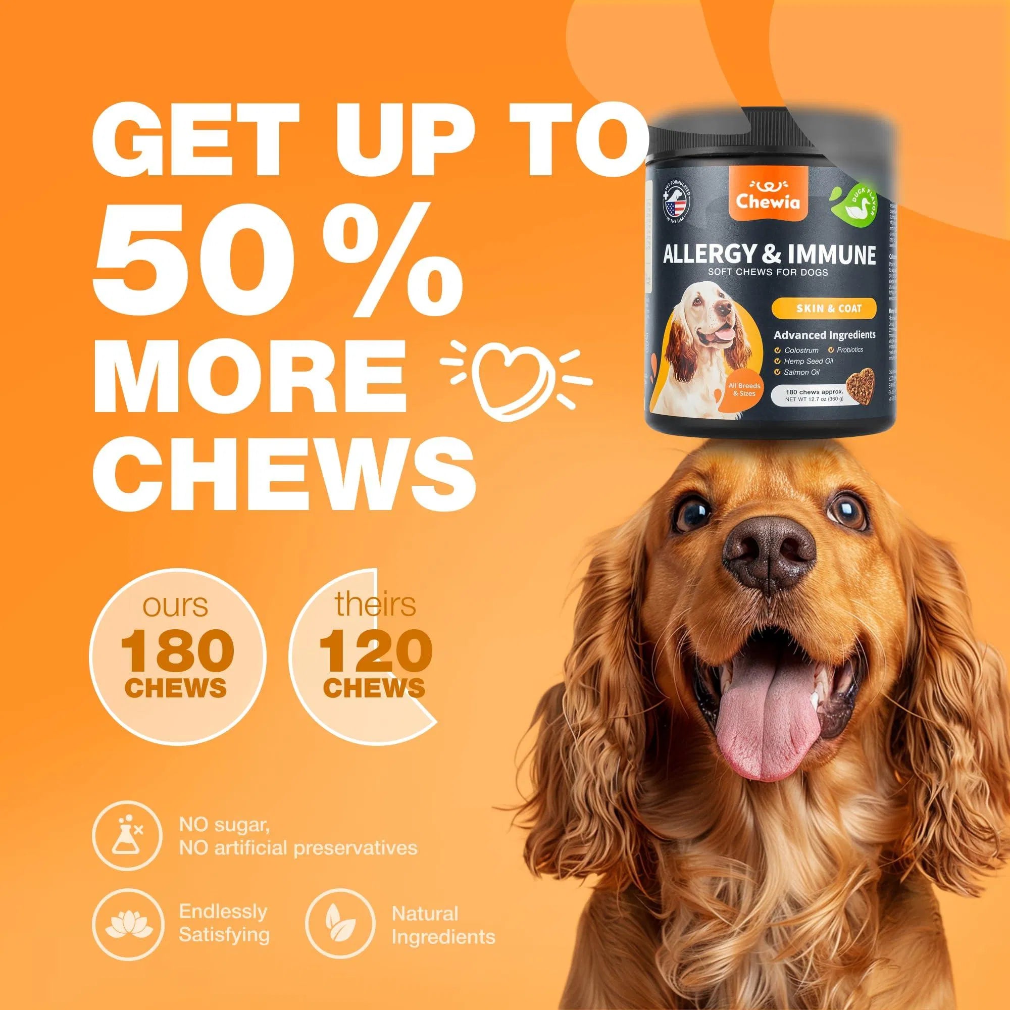 Lokia™ Itch-Free Advanced: Allergy & Hot Spot Support | Alivio Inmunitario con Aceite de Salmón y Cáñamo (Soft Chews)