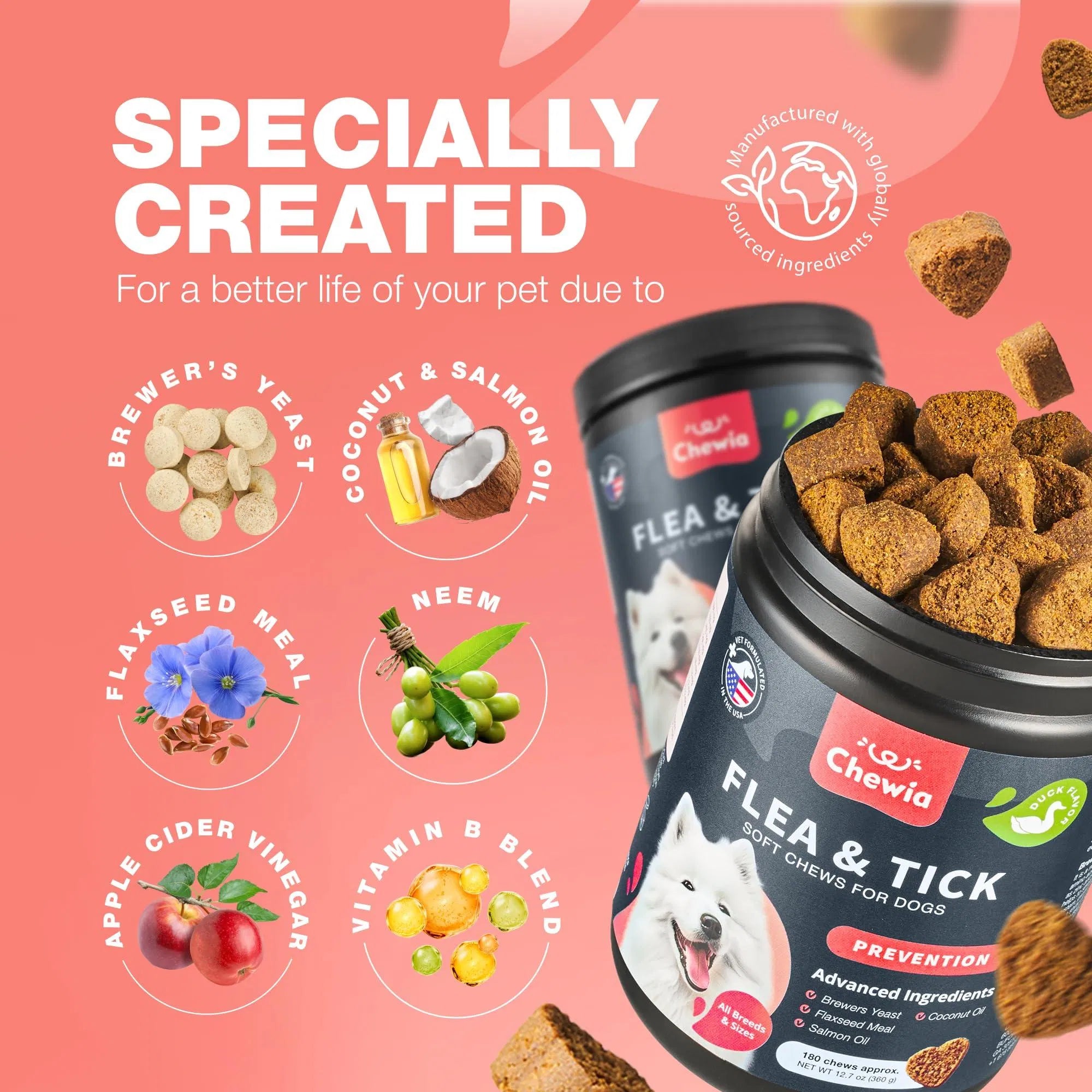 Lokia™ Shield-Dog: Flea & Tick Defense | Prevención Natural de Pulgas y Garrapatas para perros (Soft Chews)