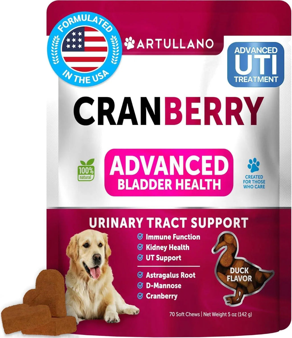 Lokia™ Crystal-Clear: Urinary & Kidney Support para Perros | Control de Vejiga y Arándano Rojo (70 Soft Chews)