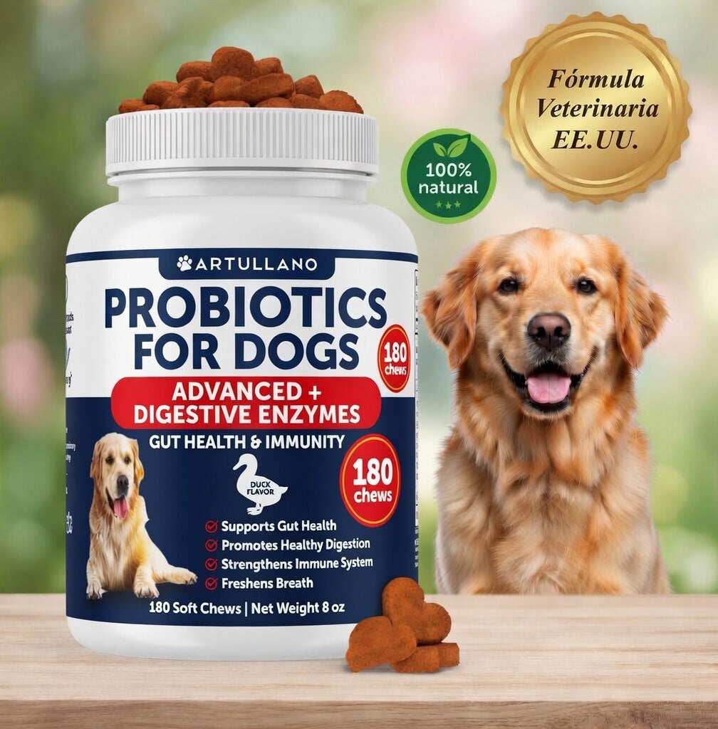 Lokia™ Flora-Plus: Probióticos y Enzimas Digestivas 7-en-1 | Salud Intestinal, Alivio de Alergias y Gas (180 Soft Chews)